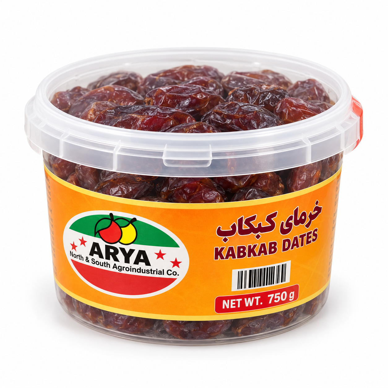 Kabkab Dates - 750 g Clear Lidded Tub